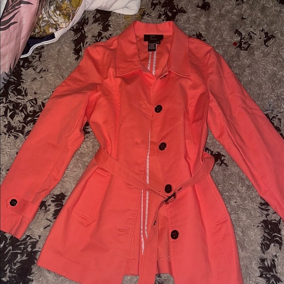 Jules & Leopold Jackets & Blazers - Jules & Leopold Women's Orange Trench Coat size 10